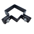 Eck-Panelklemme 80×80 mm schwarz RAL 9005 – komplettes Montageset 001-612 (2)