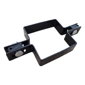 Zwischenschelle für Zaunpaneele 80×80 mm schwarz RAL 9005 – Komplettset