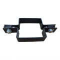Zwischenschelle für Zaunpaneele 80×80 mm schwarz RAL 9005 – Komplettset 001-616 (2)