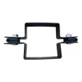 Zwischenschelle für Zaunpaneele 80×80 mm schwarz RAL 9005 – Komplettset 001-616 (3)