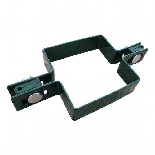 Zaunpaneel-Zwischenschelle, quadratisch, 80×80 mm, grün RAL 6005 001-614 (1)