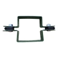Zaunpaneel-Zwischenschelle, quadratisch, 80×80 mm, grün RAL 6005 001-614 (2)