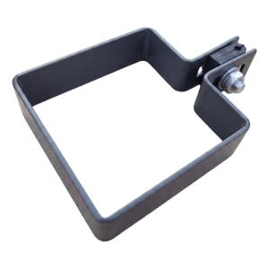 Endschelle für Zaunpfosten 80×80 mm Graphit RAL 7016 – Montageset
