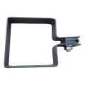 Endschelle für Zaunpfosten 80×80 mm Graphit RAL 7016 – Montageset 001-619 (2)