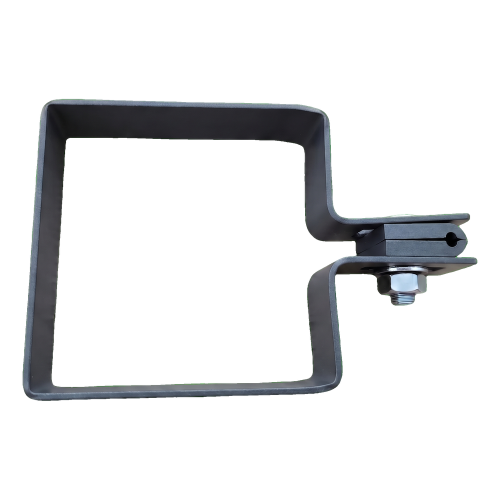 Endschelle für Zaunpfosten 80×80 mm Graphit RAL 7016 – Montageset 001-619 (2)