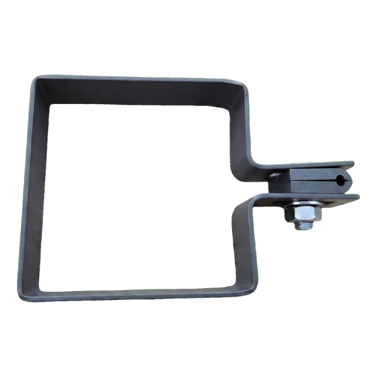 Endschelle für Zaunpfosten 80×80 mm Graphit RAL 7016 – Montageset 001-619 (2)
