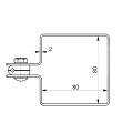 Endschelle für Zaunpfosten 80×80 mm Graphit RAL 7016 – Montageset 001-619 (4)