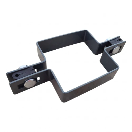 Zwischenschelle für Zaunpaneele 80×80 mm, graphit RAL 7016 – Komplettset 001-611 (1)