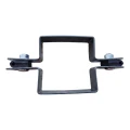 Zwischenschelle für Zaunpaneele 80×80 mm, graphit RAL 7016 – Komplettset 001-611 (3)