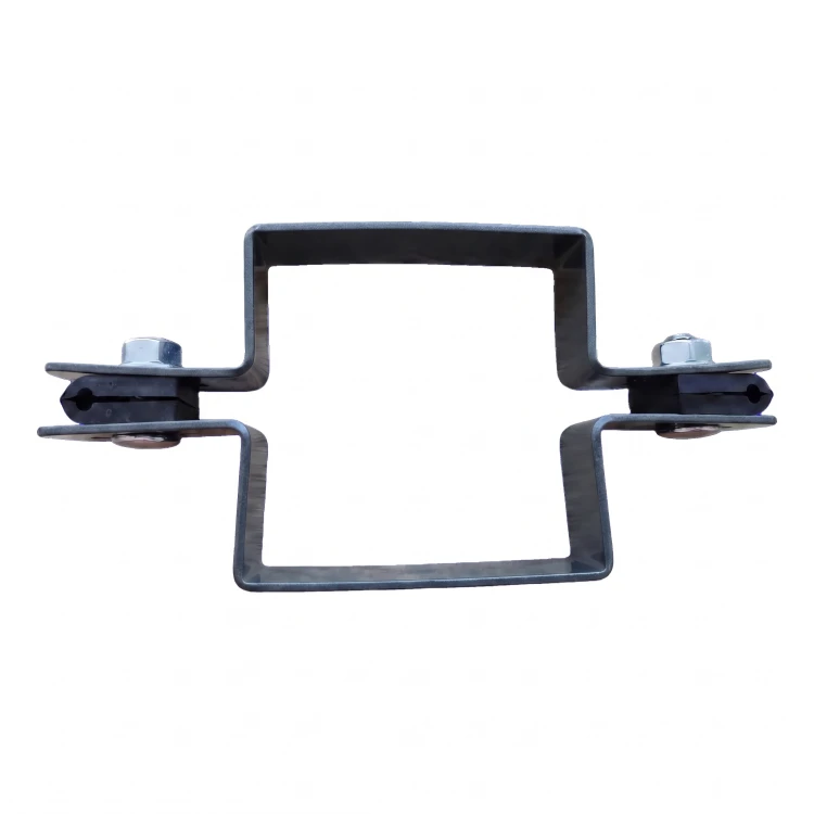 Zwischenschelle für Zaunpaneele 80×80 mm, graphit RAL 7016 – Komplettset 001-611 (3)