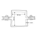 Zwischenschelle für Zaunpaneele 80×80 mm, graphit RAL 7016 – Komplettset 001-611 (4)