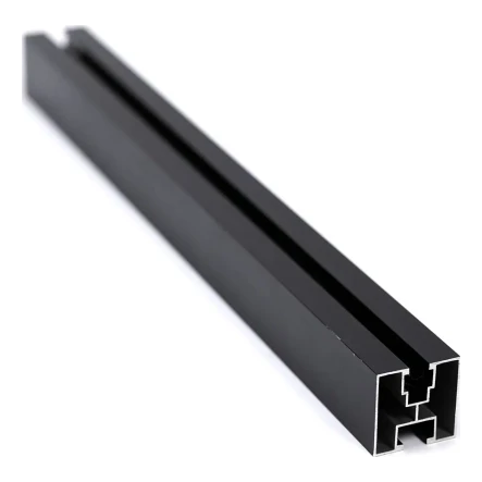 PV-Montageprofil Aluminium 40×40 mm schwarz eloxiert – Schiene 625 cm für M10-Schrauben PV-01-02-AN (1)