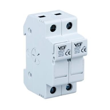 VCX CFPV-32 Sicherungssockel für 10x38mm Sicherungen 32A 1000V DC zweipolig GPV-401-12