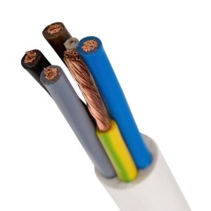 Kabel OWY 5x4 mm² 300/500V H05VV-F Kupfer PVC Weiß