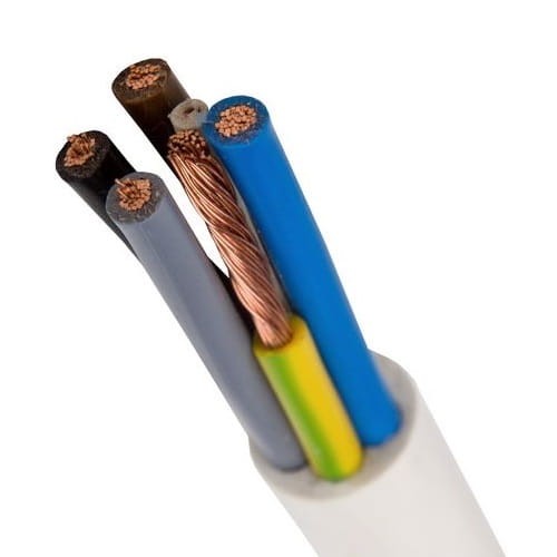 ELPAR H05VV-F Flexible PVC-Kabel 5x4mm² 300/500V Weiß GPV-401-23