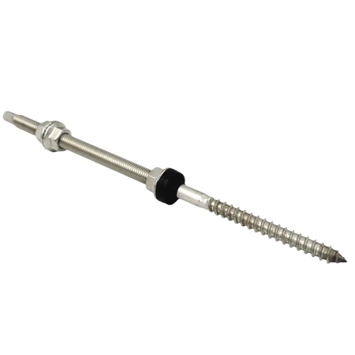 Stockschraube zur Befestigung von Solarmodulen aus Stahl A2 M12x300 PV-06-07
