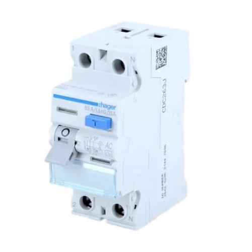 Fehlerstromschutzschalter 1P+N 25A 30mA Typ AC CDC225J HAGER GPV-401-30
