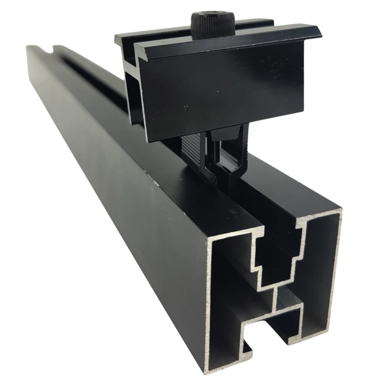 Mittelklemme KLIK schwarz lackiert L50 (Typ 2) PV-04-14 (3)