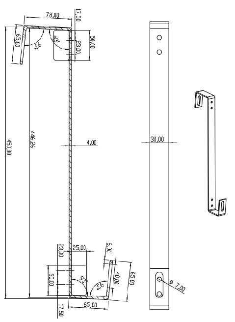 Dachhaken S450 für Schrägdächer PV-08-01 (2)