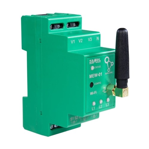 Elektrischer Energiemonitor WI-FI 3F+N bidirektionaler Zähler für Photovoltaik PV Typ: MEW-01 SUPLA ZAMEL GPV-401-40 (2)