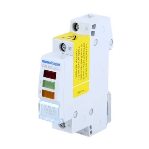 Anzeigelampe dreifach LED rot grün und orange SVN129 HAGER GPV-401-58
