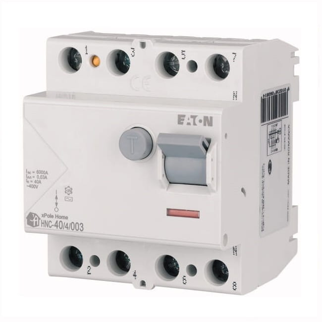 Fehlerstromschutzschalter 4P 40A 6kA 30mA Typ AC HNC-40/4/003 xPole Home 194694 EATON GPV-401-62
