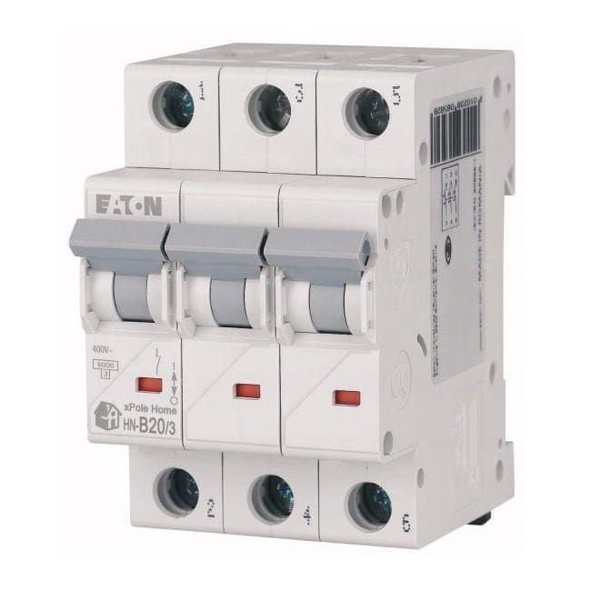 Leitungsschutzschalter B 20A 3P 6kA HN-B20/3 xPole Home 194882 EATON GPV-401-67