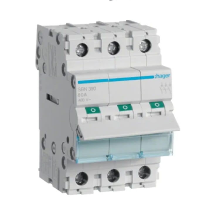 Trennschalter 3-phasig 3P 100A 400V AC SBN390 HAGER GPV-401-85