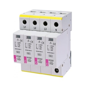 Überspannungsschutz Typ 2 (C) 4P 20kA 1,5kV ETITEC C T2 275/20 4+0 002440395 ETI