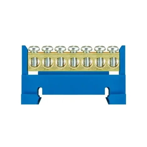 Nulleiterklemme auf Schiene -7 blau - niedrige Basis GPV-401-98