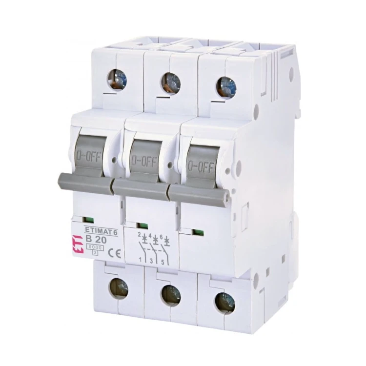 Leitungsschutzschalter B 20A 3P 6kA ETIMAT6 002115517 ETI GPV-401-102