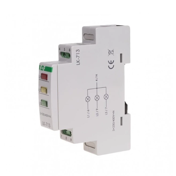 Kontrollsignalleuchte 3×230V+N 3xLED grün LK-713 G F&F FILIPOWSKI GPV-401-121