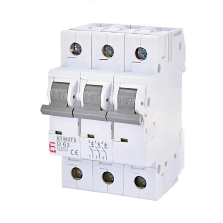 Leitungsschutzschalter B 25A 3P 6kA ETIMAT6 002115518 ETI GPV-401-125