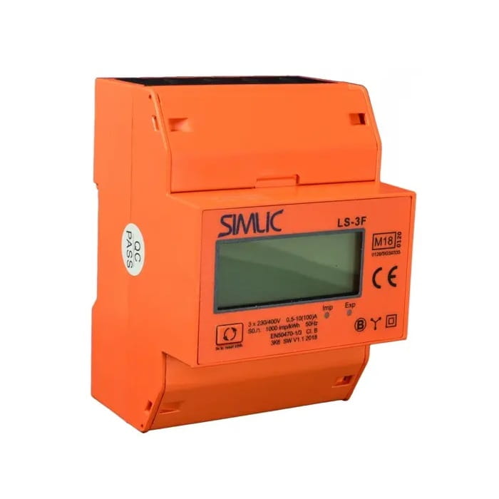 Stromzähler 3-Phasen 100A SIMLIC LCD-3F/4M 85402010 SIMET GPV-401-149