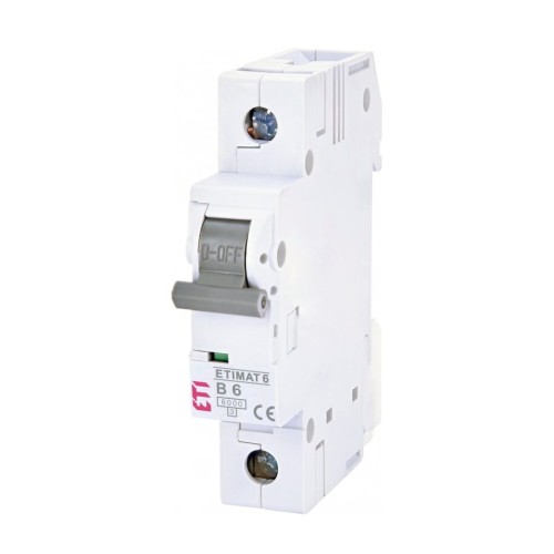 Leitungsschutzschalter B 6A 1P 6kA ETIMAT6 002111512 ETI GPV-401-160