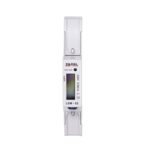 Energiezähler 1-phasig LCD 50 A 1-Modul Typ: LEM-02 ZAMEL GPV-401-184 (2)