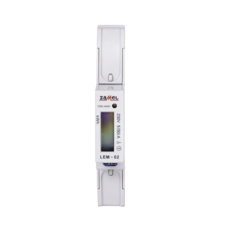 Energiezähler 1-phasig LCD 50 A 1-Modul Typ: LEM-02 ZAMEL GPV-401-184 (2)