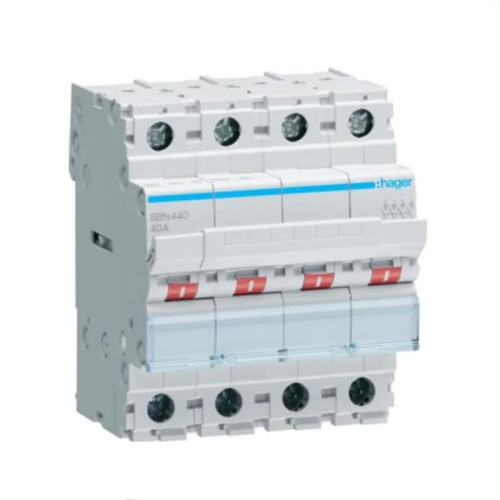 Trennschalter 3-phasig 4P 40A 400V AC SBN440 HAGER GPV-401-190