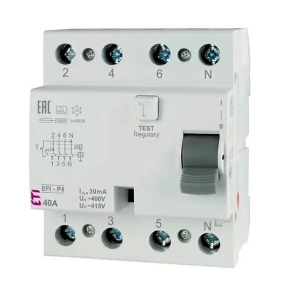 ETI Fehlerstromschutzschalter 4P 40A 100mA Typ A GPV-401-233