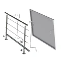 Photovoltaik-Montagesatz für Balkongeländer Modell Balus 2 XL GPV-200-02