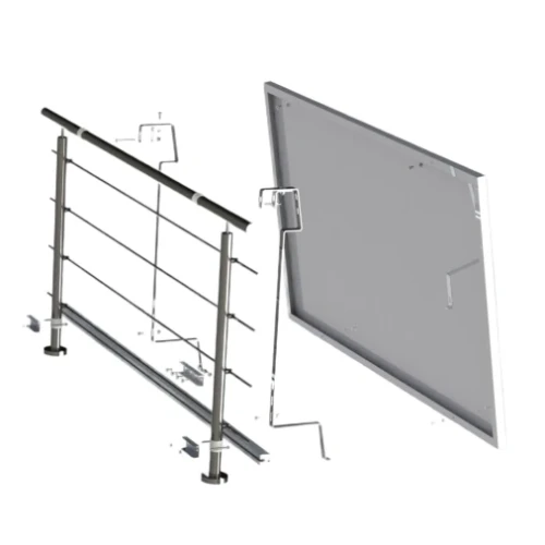 Photovoltaik-Montagesatz für Balkongeländer Modell Balus 2 XL GPV-200-02