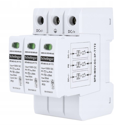 Schelinger Überspannungs-Ableiter 3P 8kA DC 1000V GPV-401-24