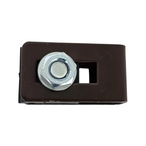 Universalschelle Halterung Verbinder für Zaunpaneele braun