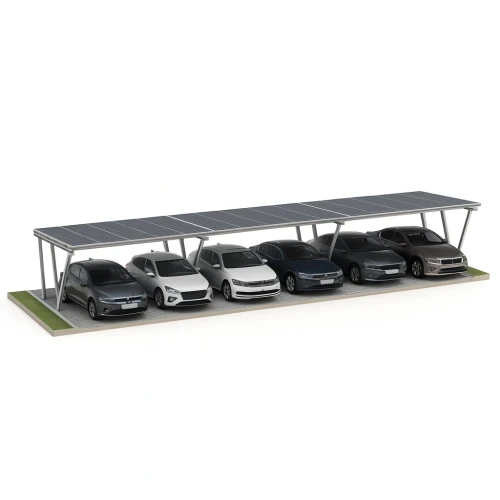 Solarcarport VICA für 6 Fahrzeug Photovoltaik-Parkplatz 3x2 module GPV-105-06