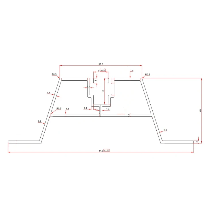 Trapezbrücke 60cm H-40 aus EPDM für Dächer aus Trapezblech PV-02-03-03 (2)