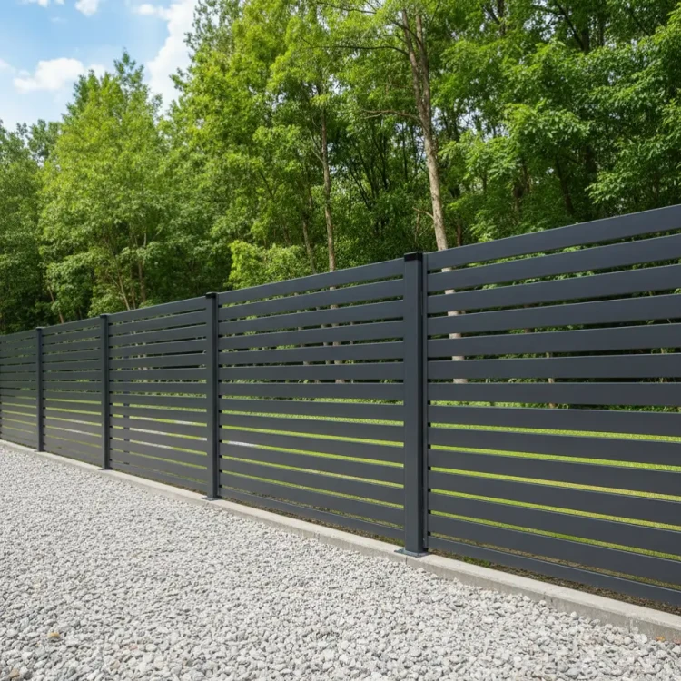 Zaunpfosten 80x80x2 mm, Länge 2,4 m, anthrazitgrau GPV-700-73 (6)