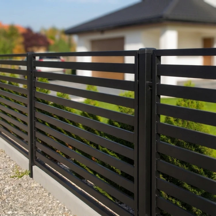 Zaunpfosten 80x80x2 mm, Länge 2,4 m, schwarz GPV-700-74 (4)