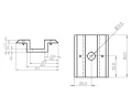 Niedrige mittlere Klemmhalterung H8 mit Pin PV-04-18 (2)