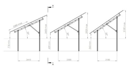 PV-Bodengestell N2V Light für 12 Module GPV-N2V-L12 (4)