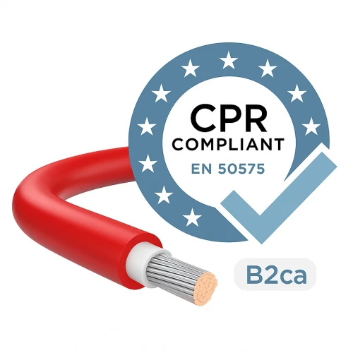 Kabel für Photovoltaikanlagen H1Z2Z2-K Klasse B2 (CPR) Rot 10mm NICHT BRENNBAR 000-115 (2)